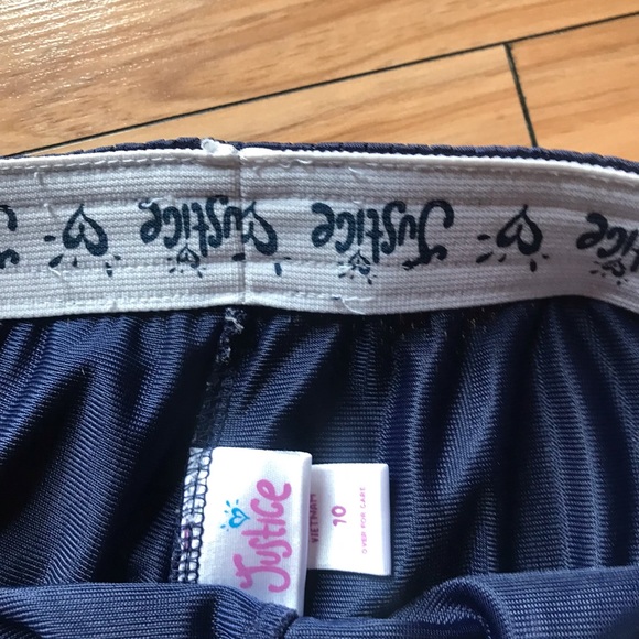 Girls Justice Navy Shorts Size 10 - Picture 2 of 3